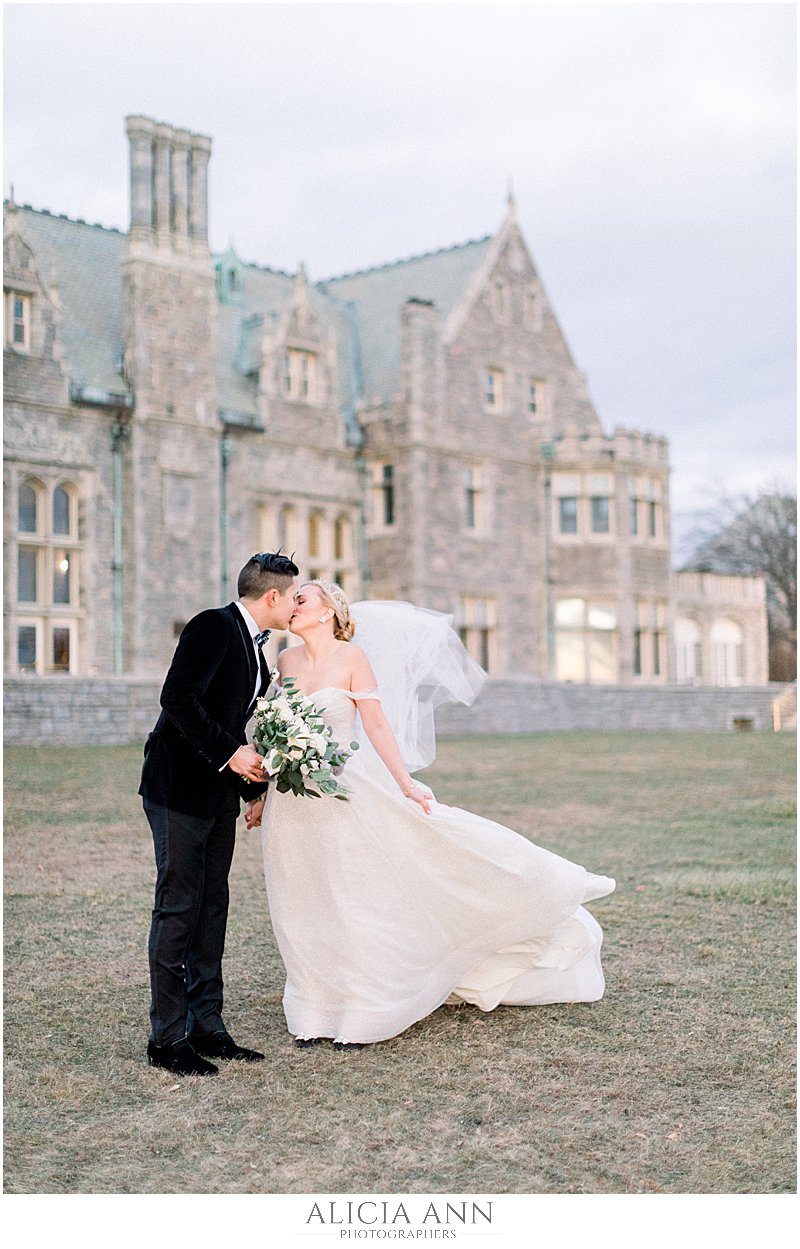Callan and Erikson's wedding was made all the more beautiful with the backdrop of this regal Medieval Manor that is the Branford House.